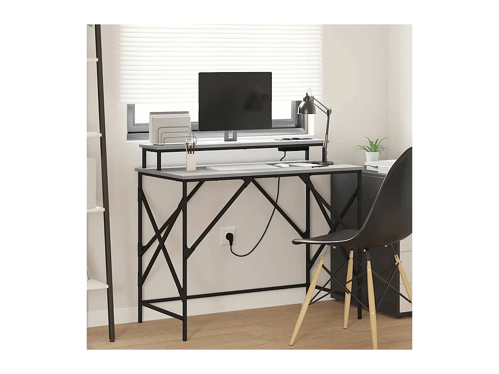 Bureau Sonoma gris 100 x 50 x 86.5 cm Bois d'ingénierie