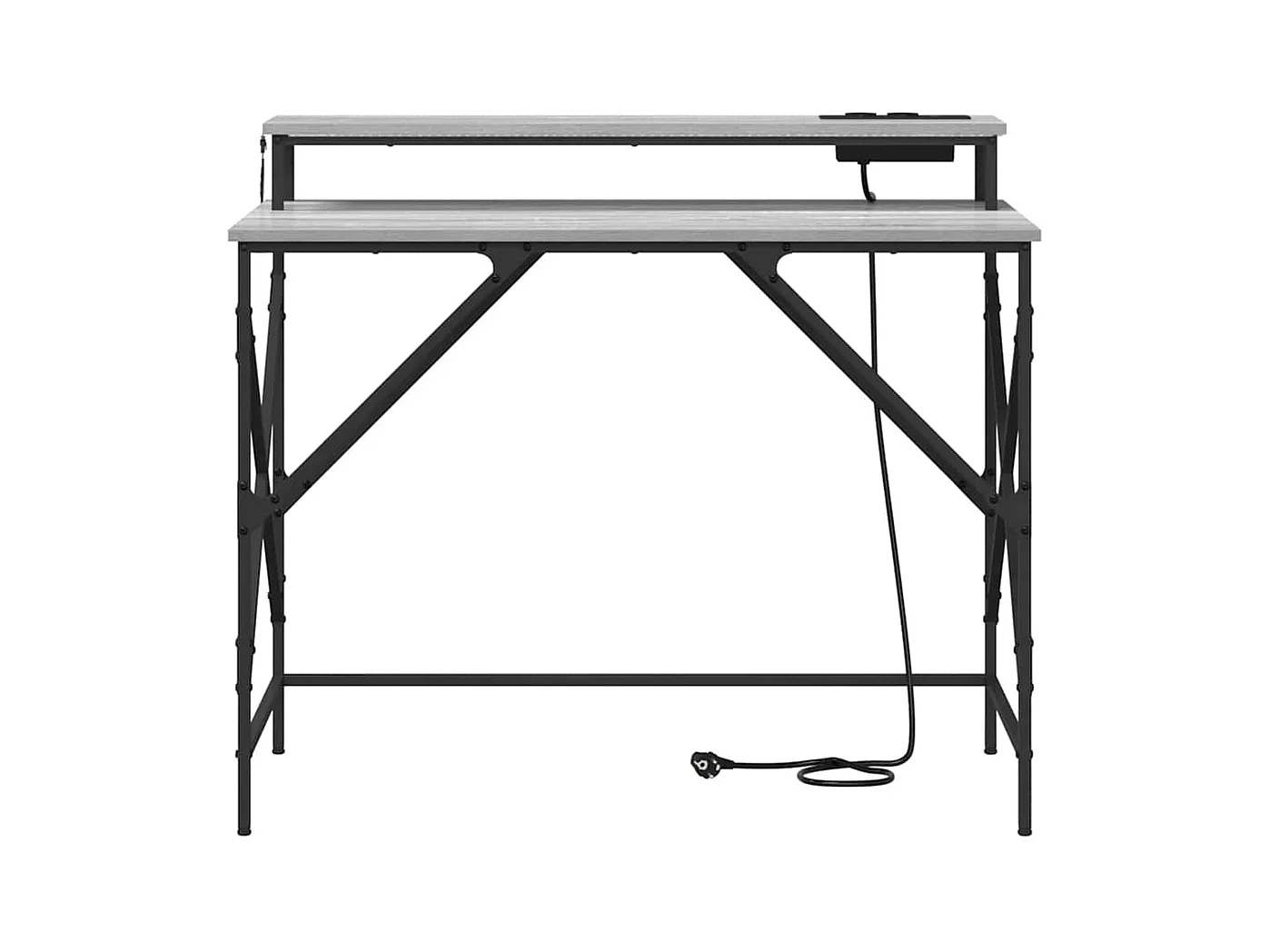 Bureau Sonoma gris 100 x 50 x 86.5 cm Bois d'ingénierie