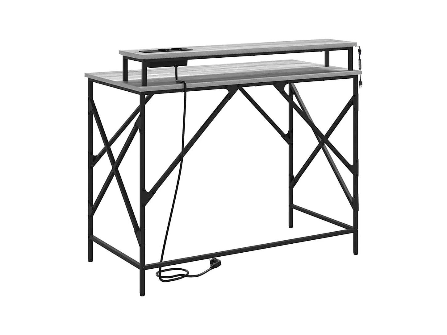 Bureau Sonoma gris 100 x 50 x 86.5 cm Bois d'ingénierie