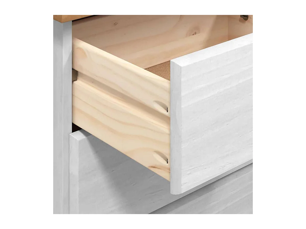 Bureau ASKIM Blanc 95 x 40 x 75 cm Bois massif en pin