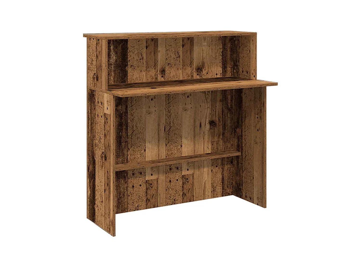 Bureau de réception vieux bois 180x50x103,5cm bois d'ingénierie