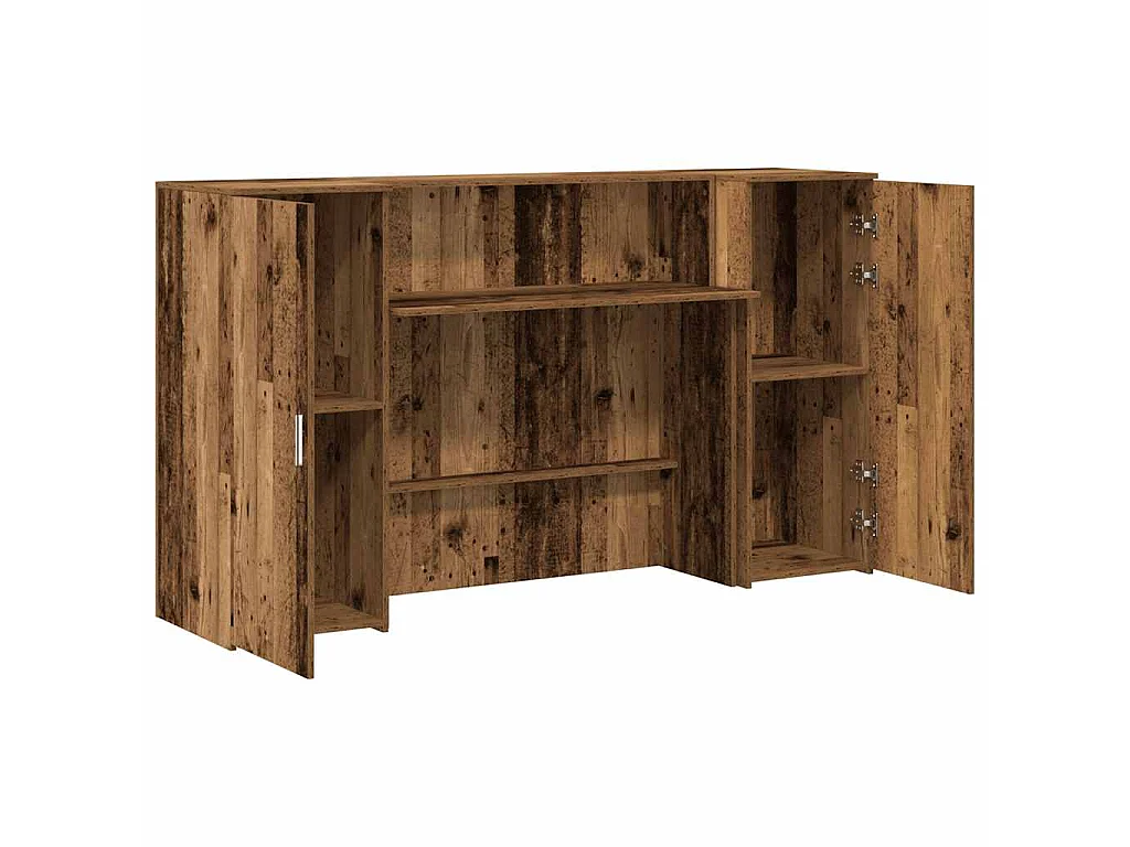 Mostrador de recepción madera vieja 180x50x103,5 cm