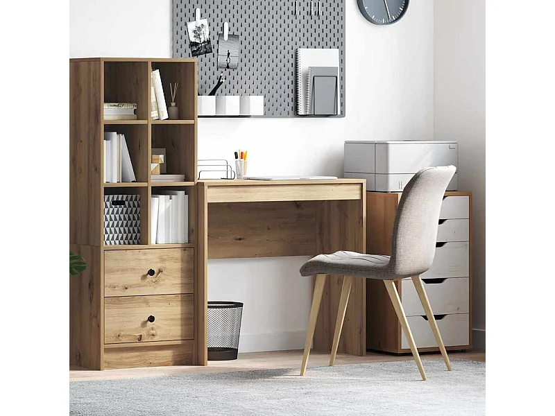 Bureau artisanaal eikenkleurig 80 x 40 x 76 cm Bewerkt hout