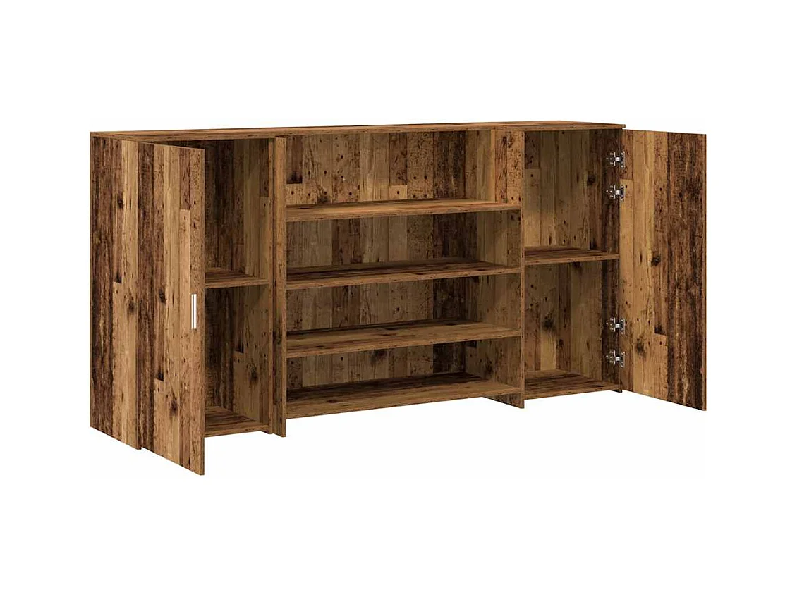 Bureau de réception vieux bois 200x50x103,5cm bois d'ingénierie