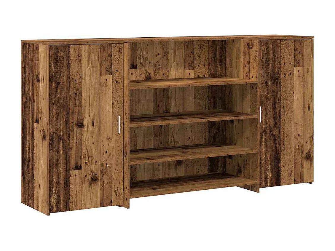 Bureau de réception vieux bois 200x50x103,5cm bois d'ingénierie