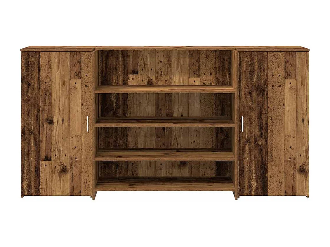 Bureau de réception vieux bois 200x50x103,5cm bois d'ingénierie