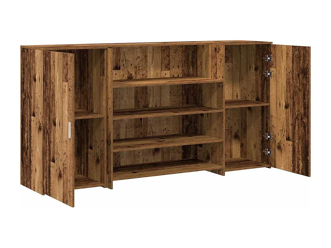 Bureau de réception vieux bois 200x50x103,5cm bois d'ingénierie