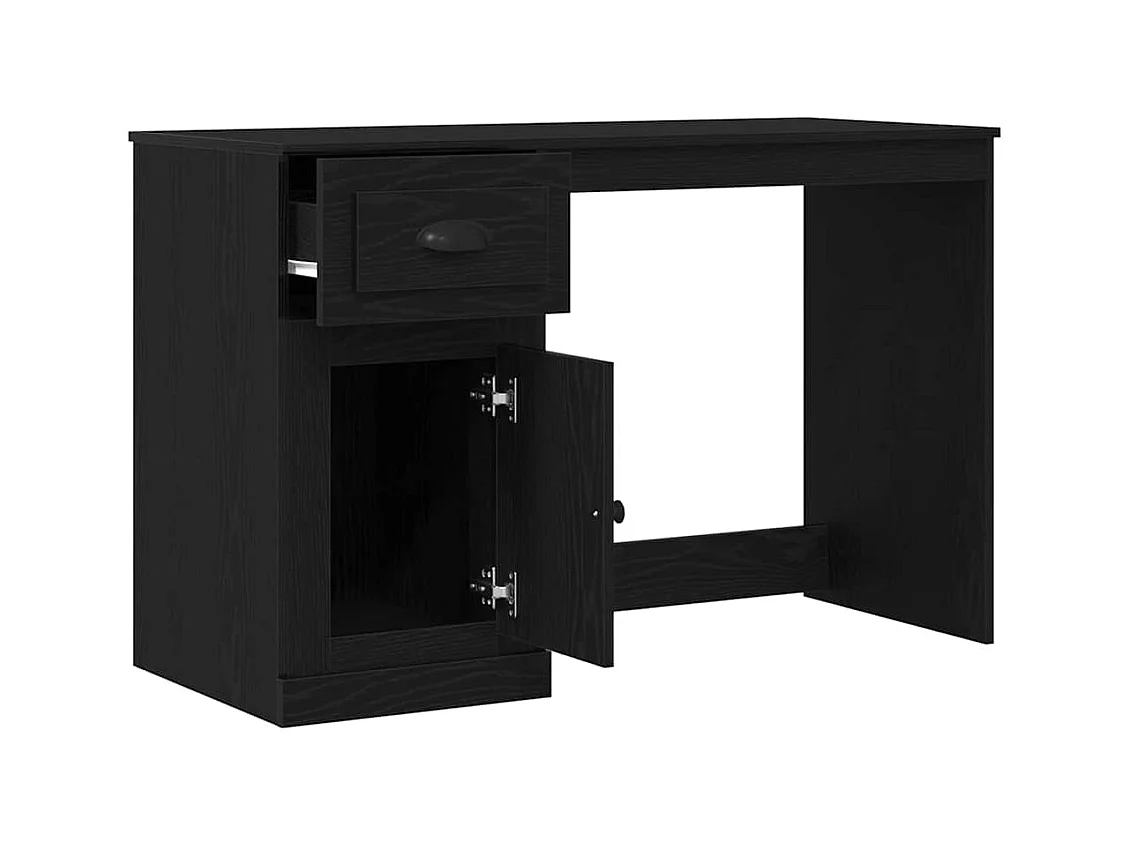 Bureau avec porte Chêne noir 50 x 115 x 75 cm Bois d'ingénierie