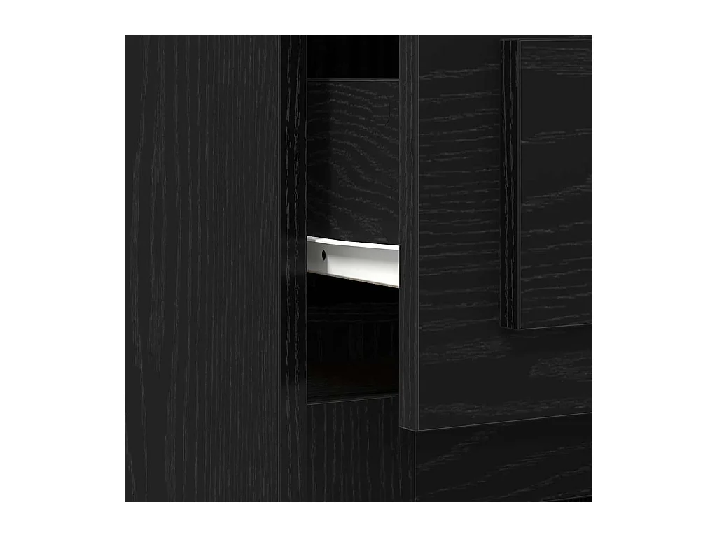 Bureau avec porte Chêne noir 50 x 115 x 75 cm Bois d'ingénierie