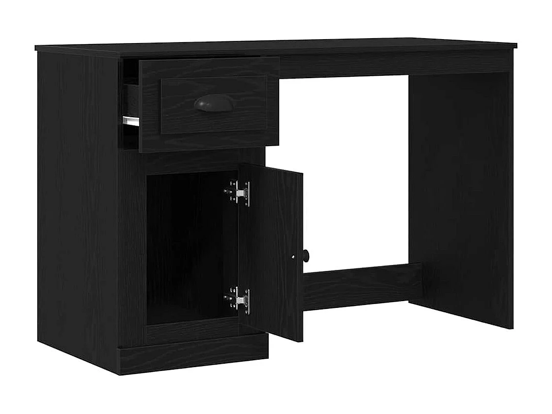 Bureau avec porte Chêne noir 50 x 115 x 75 cm Bois d'ingénierie
