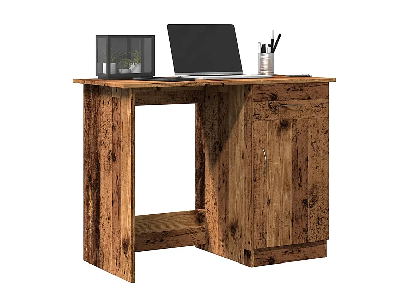Bureau vieux bois 100x50x76 cm bois d'ingénierie