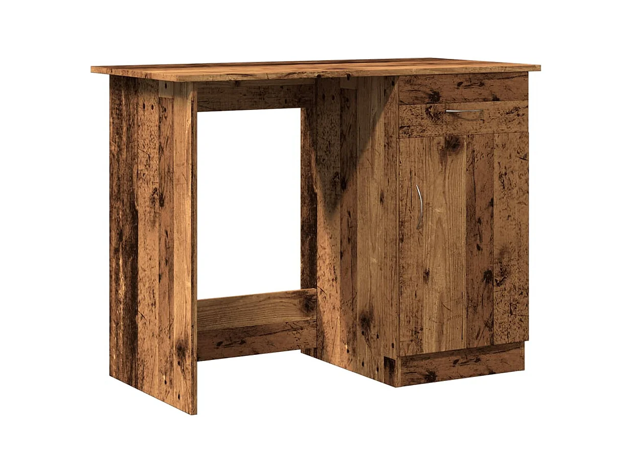Bureau vieux bois 100x50x76 cm bois d'ingénierie
