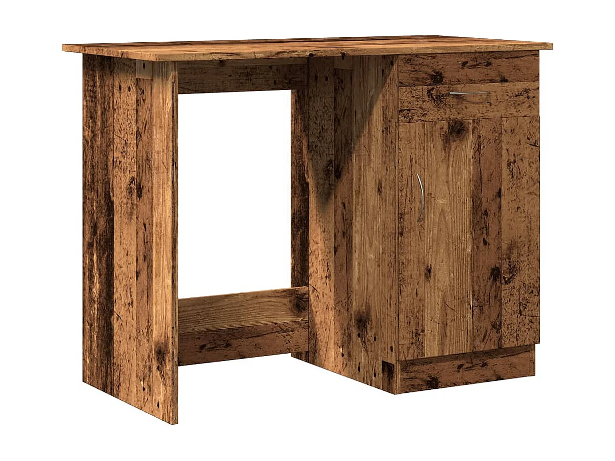 Bureau vieux bois 100x50x76 cm bois d'ingénierie
