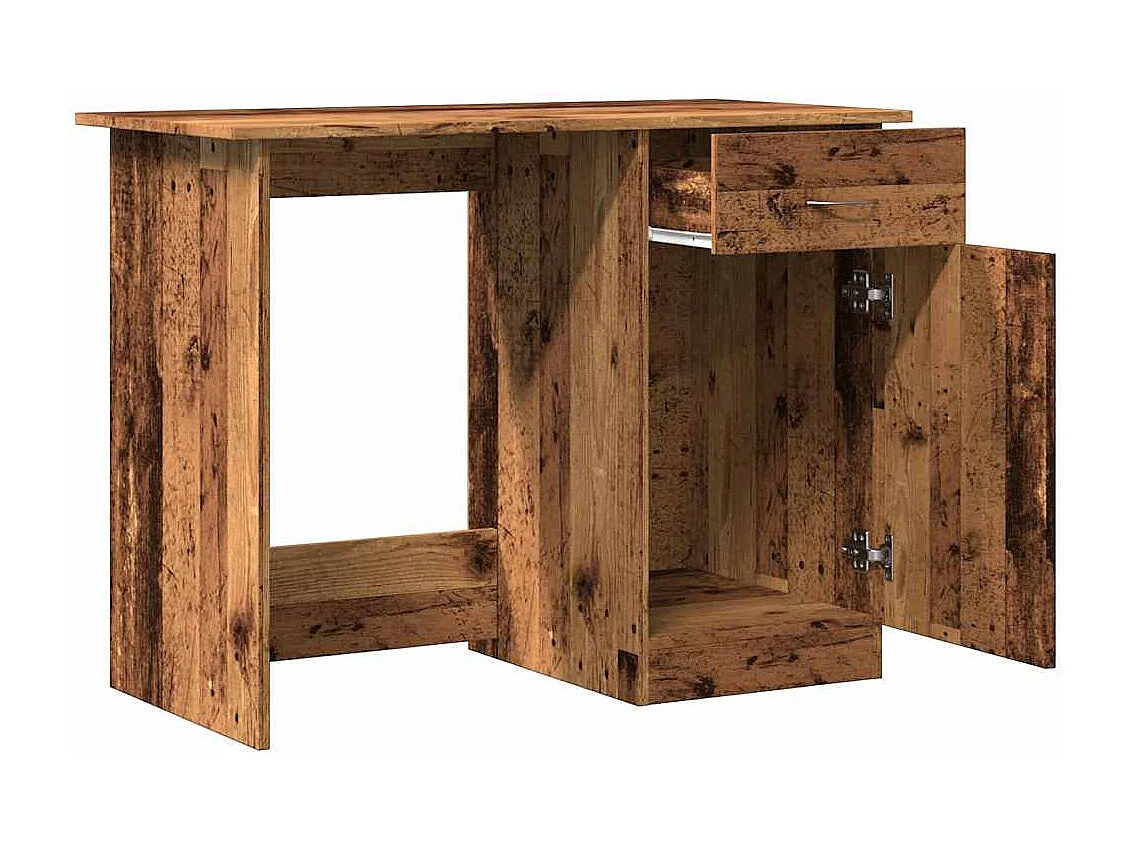 Bureau vieux bois 100x50x76 cm bois d'ingénierie