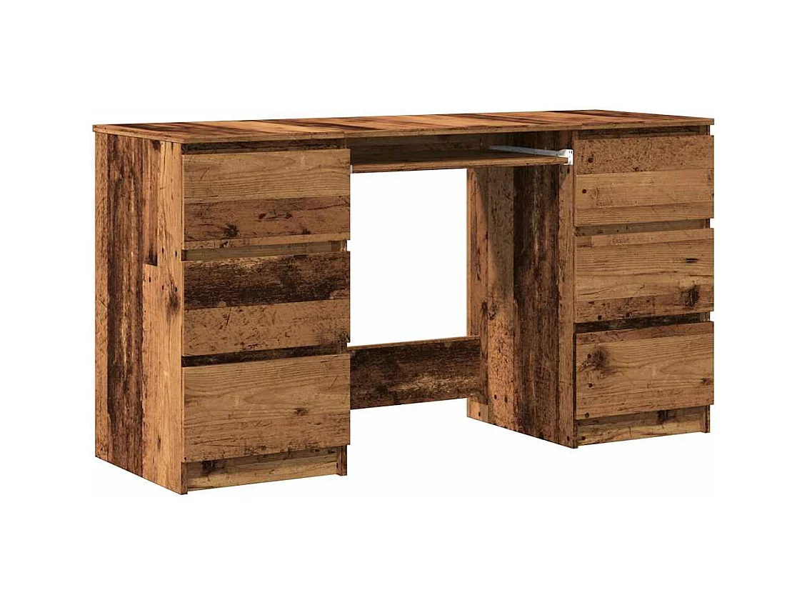 Bureau vieux bois 140x50x77 cm bois d'ingénierie