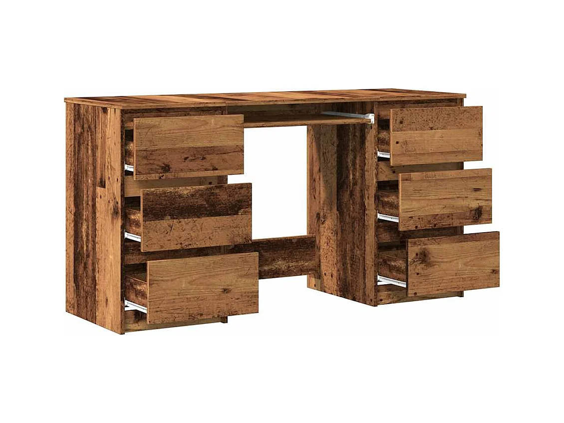 Bureau vieux bois 140x50x77 cm bois d'ingénierie