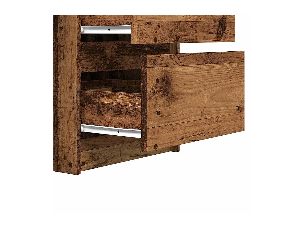 Bureau vieux bois 140x50x77 cm bois d'ingénierie