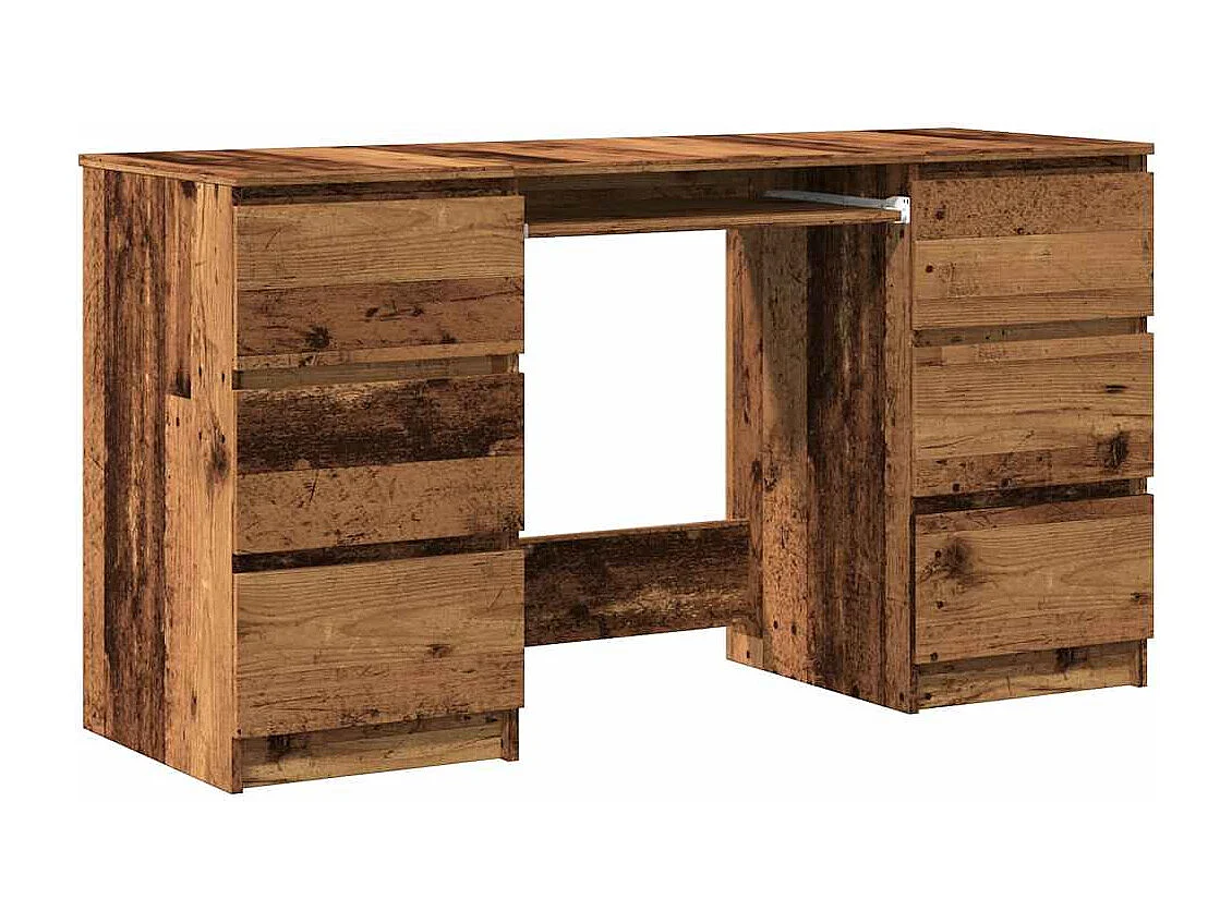 Bureau vieux bois 140x50x77 cm bois d'ingénierie