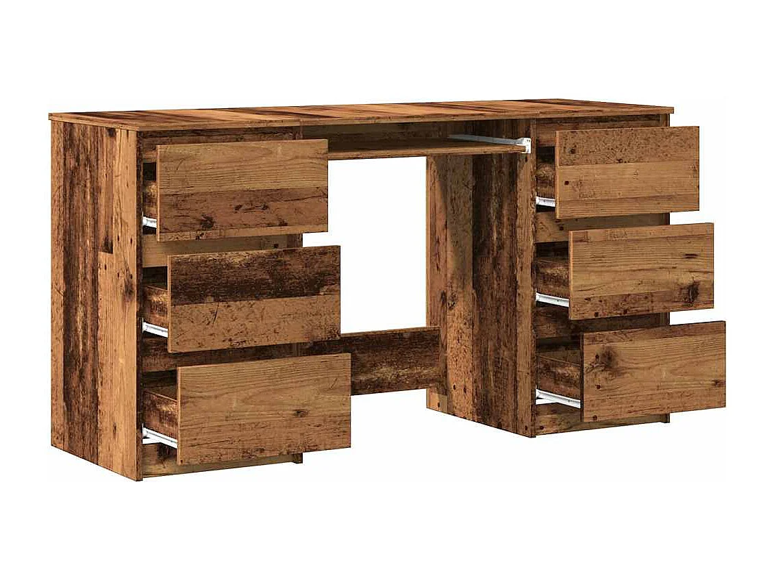 Bureau vieux bois 140x50x77 cm bois d'ingénierie