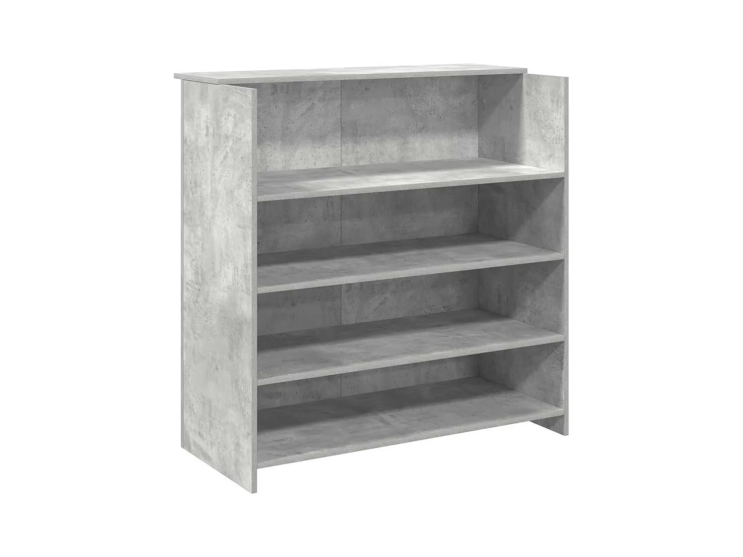 Bureau de réception gris béton 100x50x103,5cm bois d'ingénierie