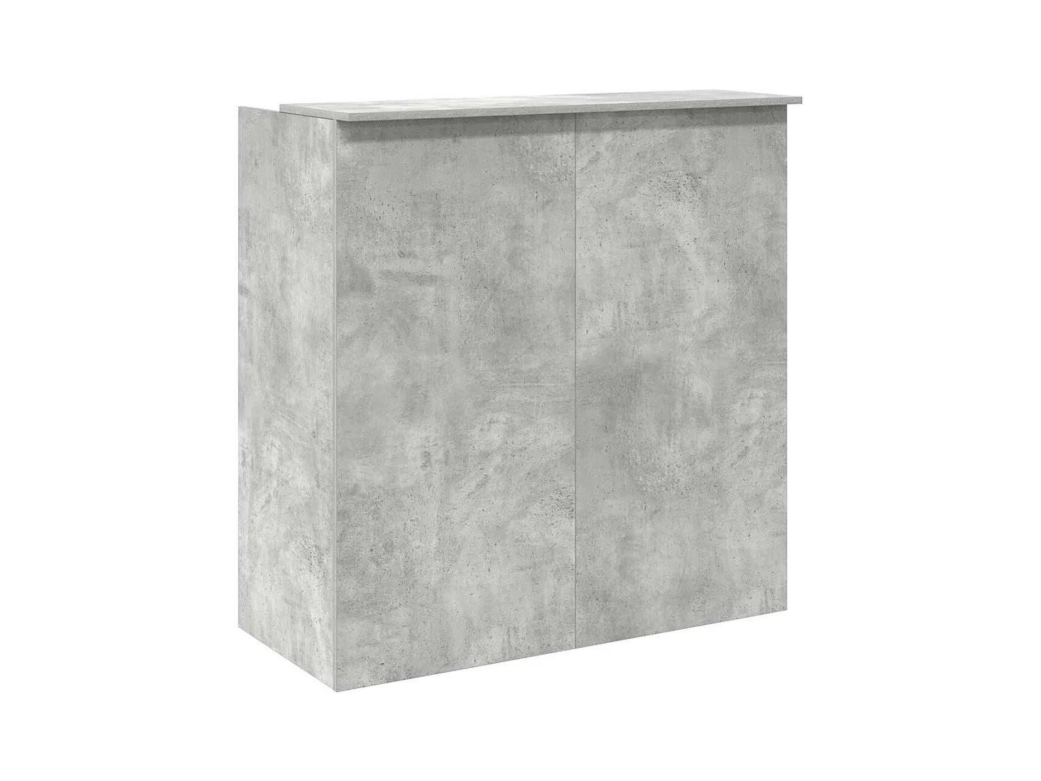 Bureau de réception gris béton 100x50x103,5cm bois d'ingénierie