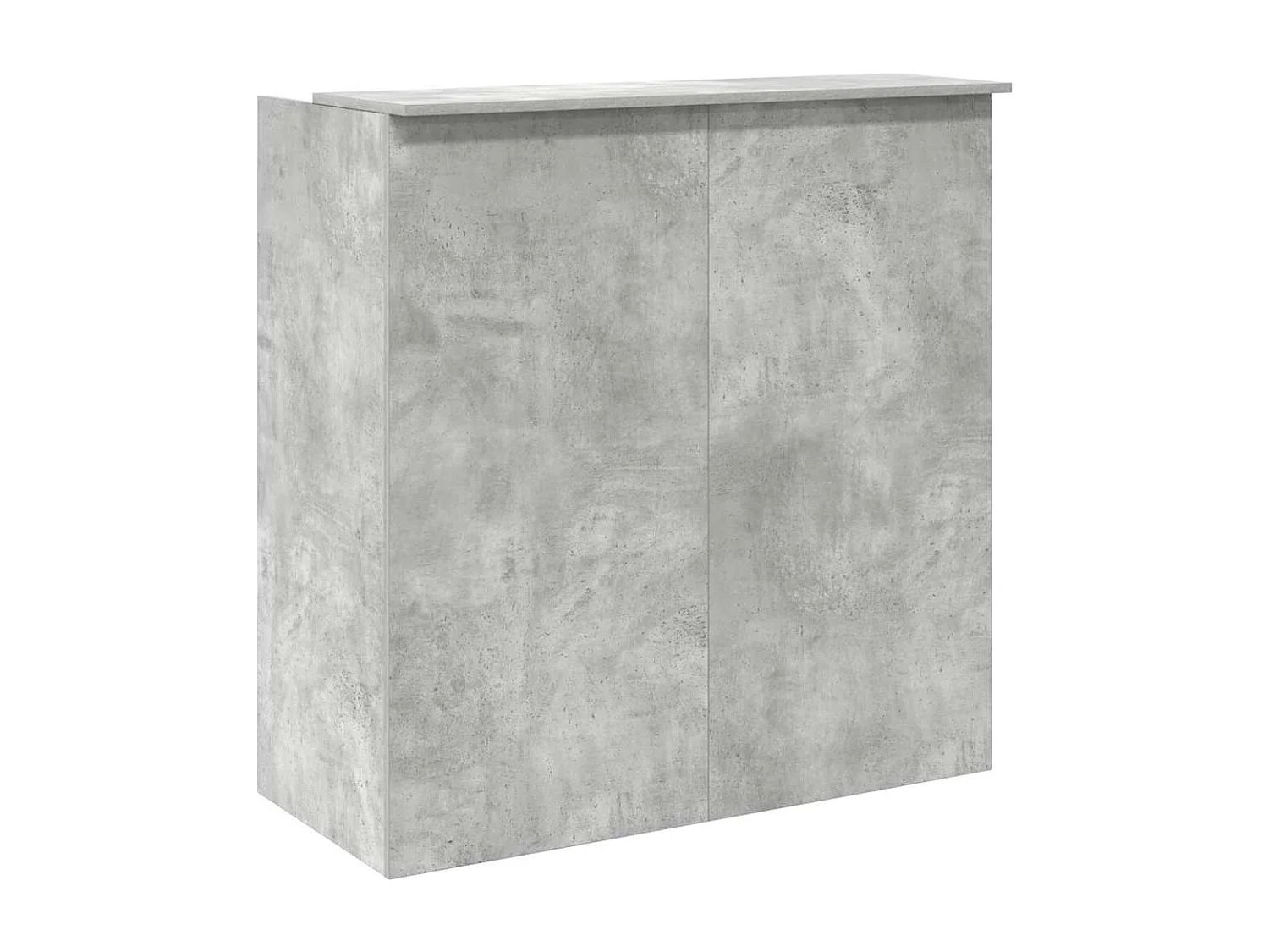 Bureau de réception gris béton 100x50x103,5cm bois d'ingénierie