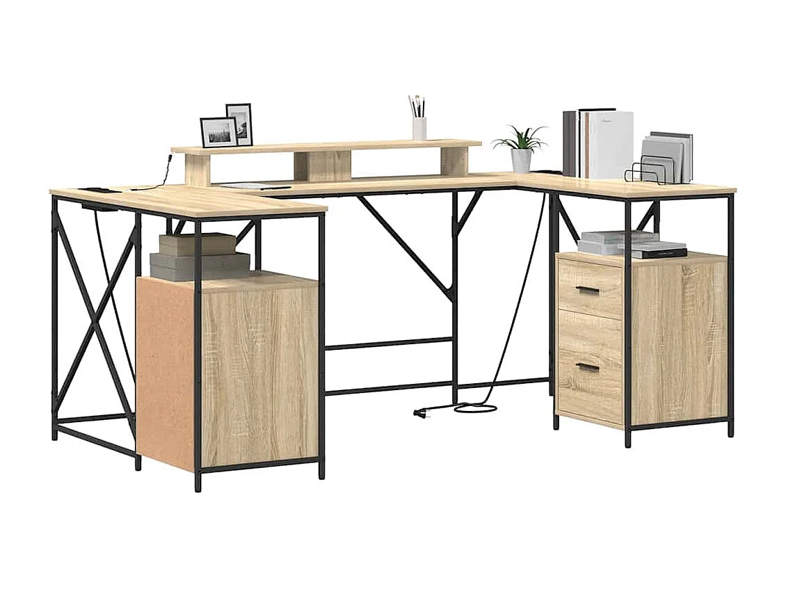 Escritorio con cajón Manual Roble Sonoma 182 x 101 x 87.5 cm