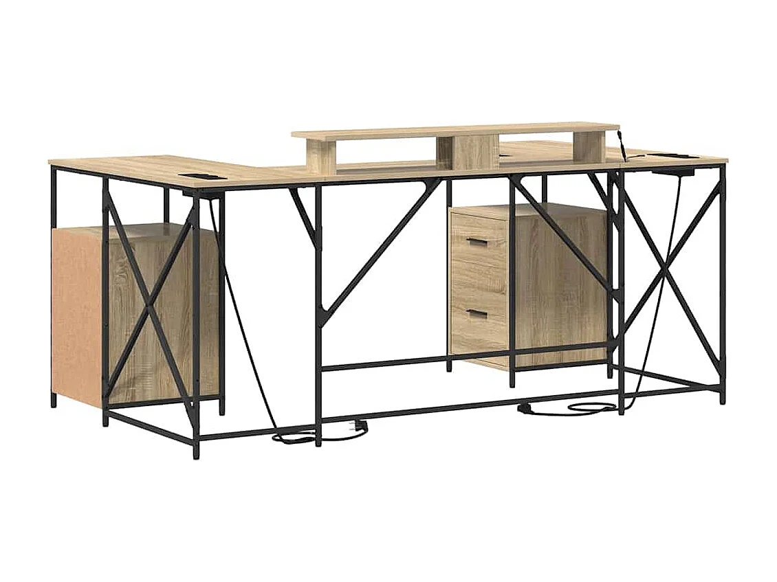 Escritorio con cajón Manual Roble Sonoma 182 x 101 x 87.5 cm