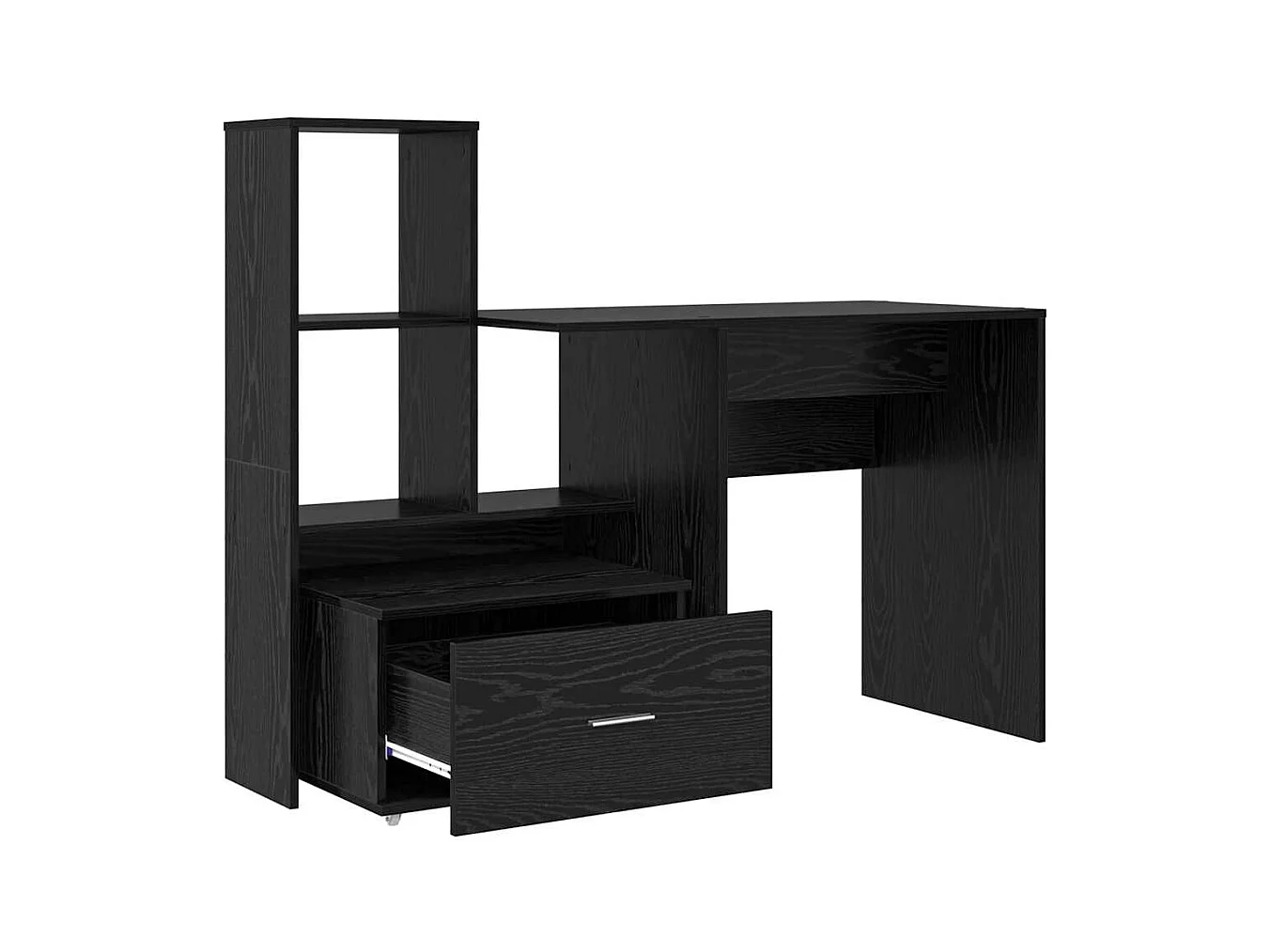 Bureau Chêne noir 131,5 x 50 x 106,5 cm Bois d'ingénierie