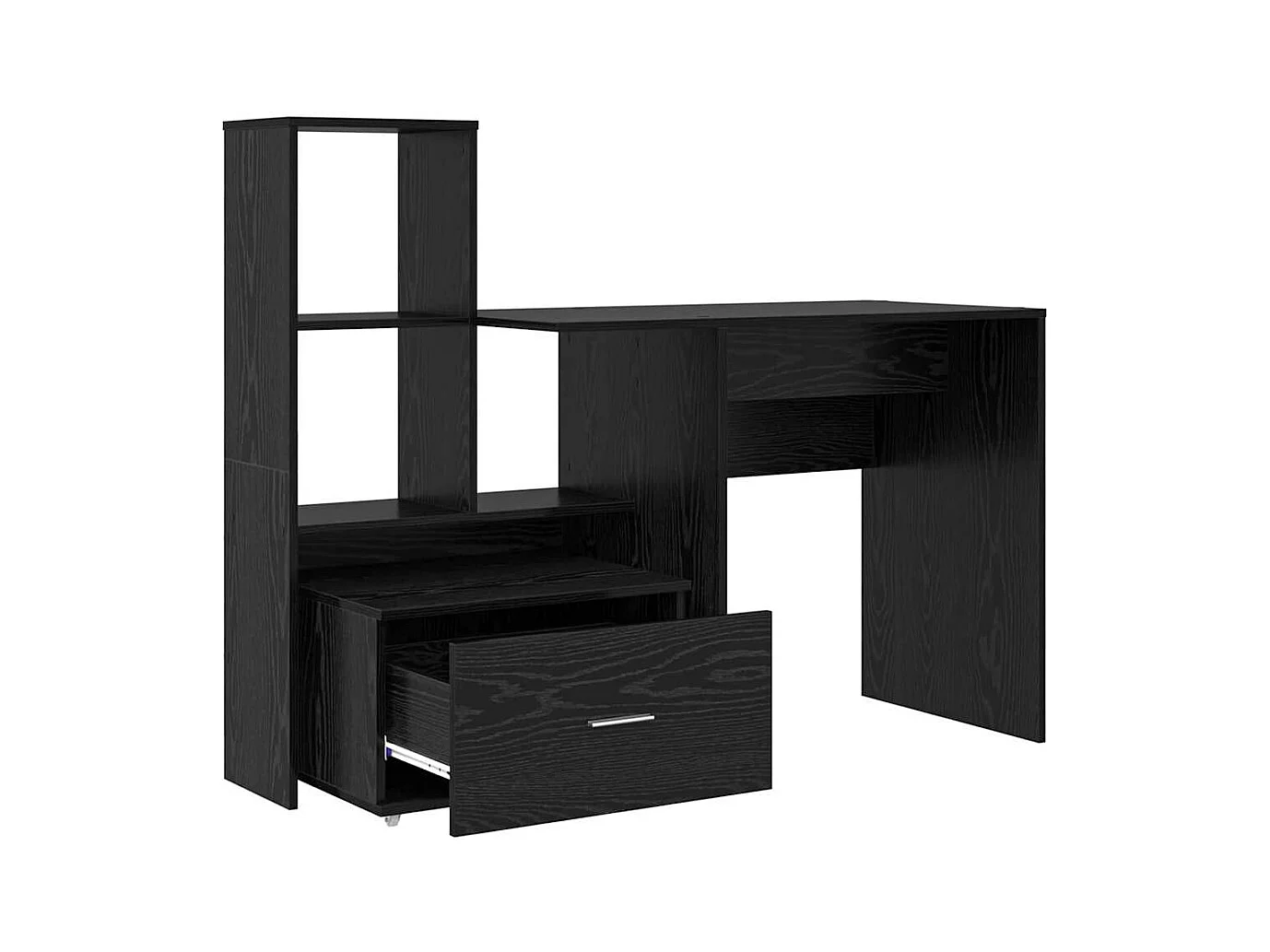 Bureau Chêne noir 131,5 x 50 x 106,5 cm Bois d'ingénierie