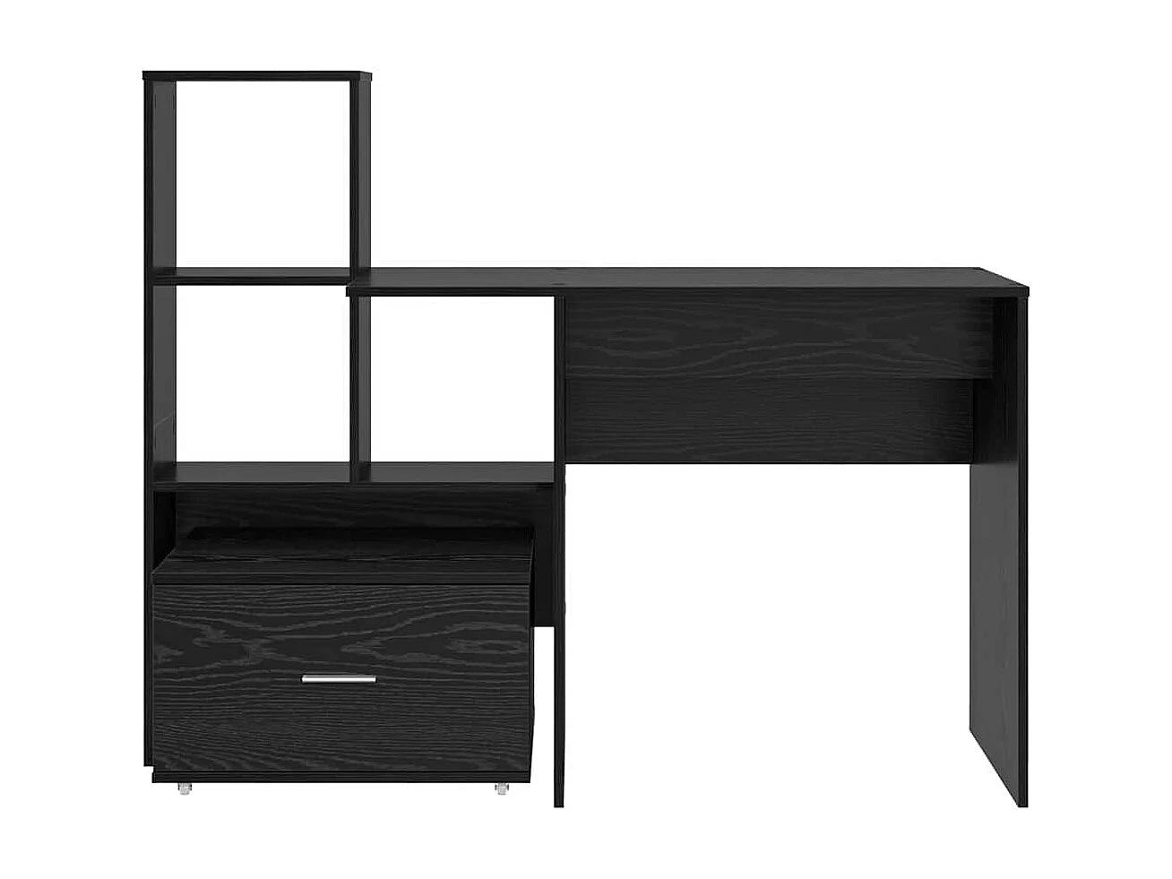 Bureau Chêne noir 131,5 x 50 x 106,5 cm Bois d'ingénierie