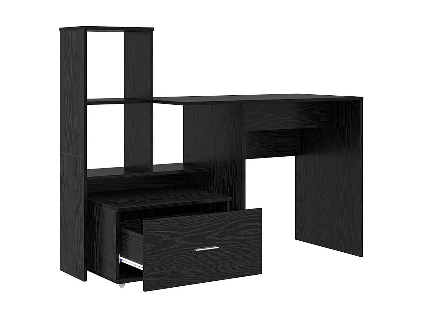 Bureau Chêne noir 131,5 x 50 x 106,5 cm Bois d'ingénierie