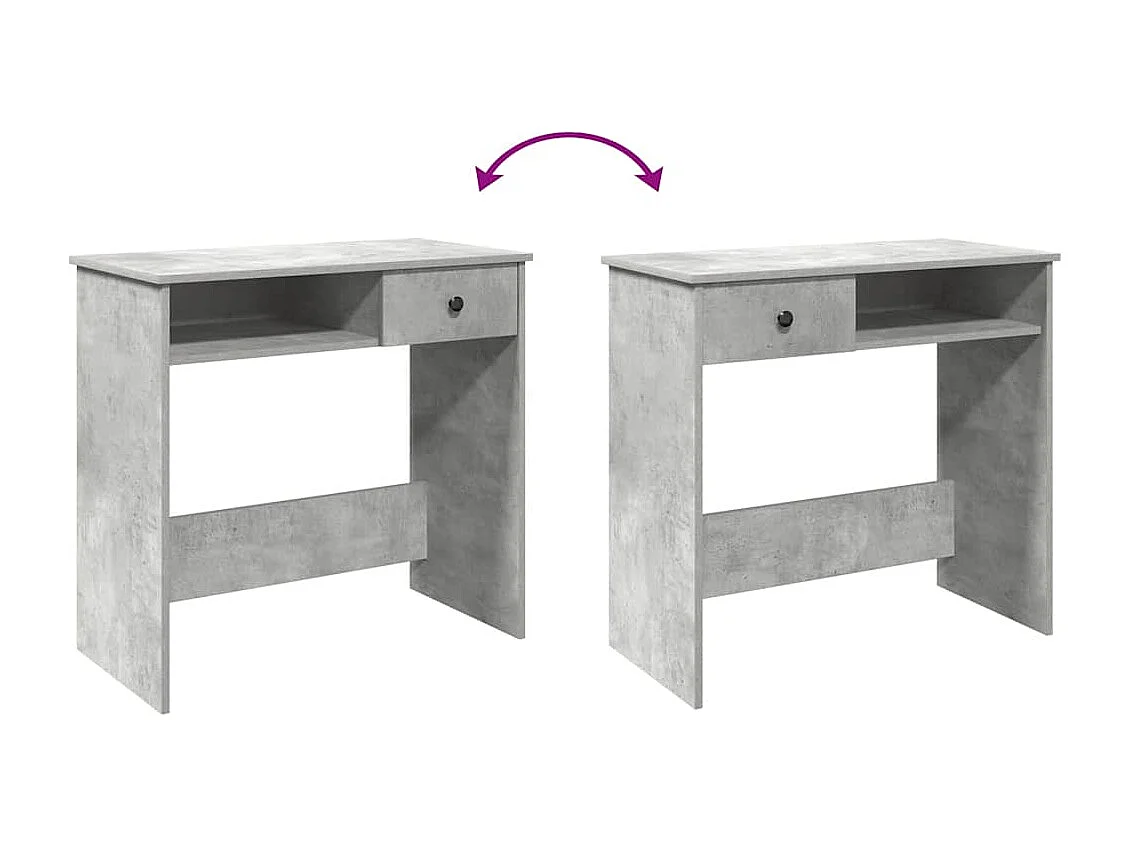 Bureau Gris béton 80x40x75 cm Aggloméré