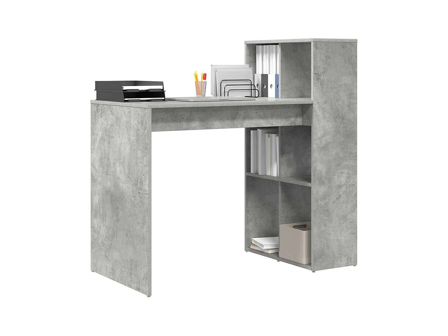 Bureau Gris béton 108 x 55 x 103,5 cm Bois d'ingénierie