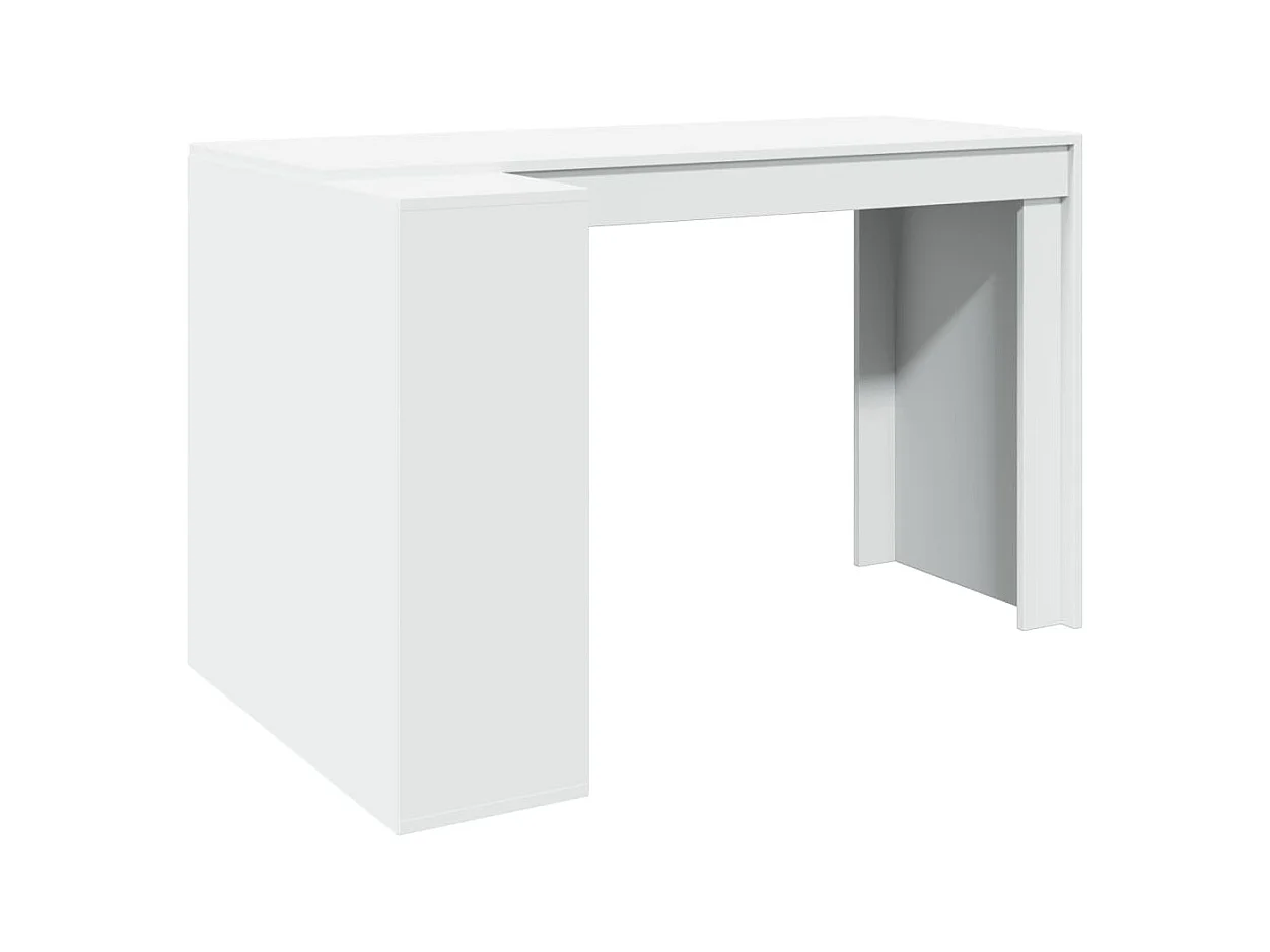 Bureau blanc 123,5x73,5x75 cm bois d'ingénierie