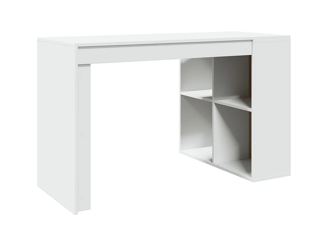 Bureau blanc 123,5x73,5x75 cm bois d'ingénierie