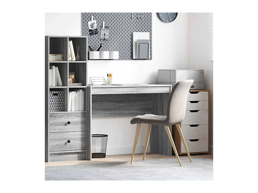 Bureau Autre Sonoma gris 100 x 40 x 76 cm Bois d'ingénierie