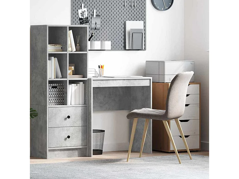 Bureau Gris béton 70 x 40 x 76 cm Bois d'ingénierie