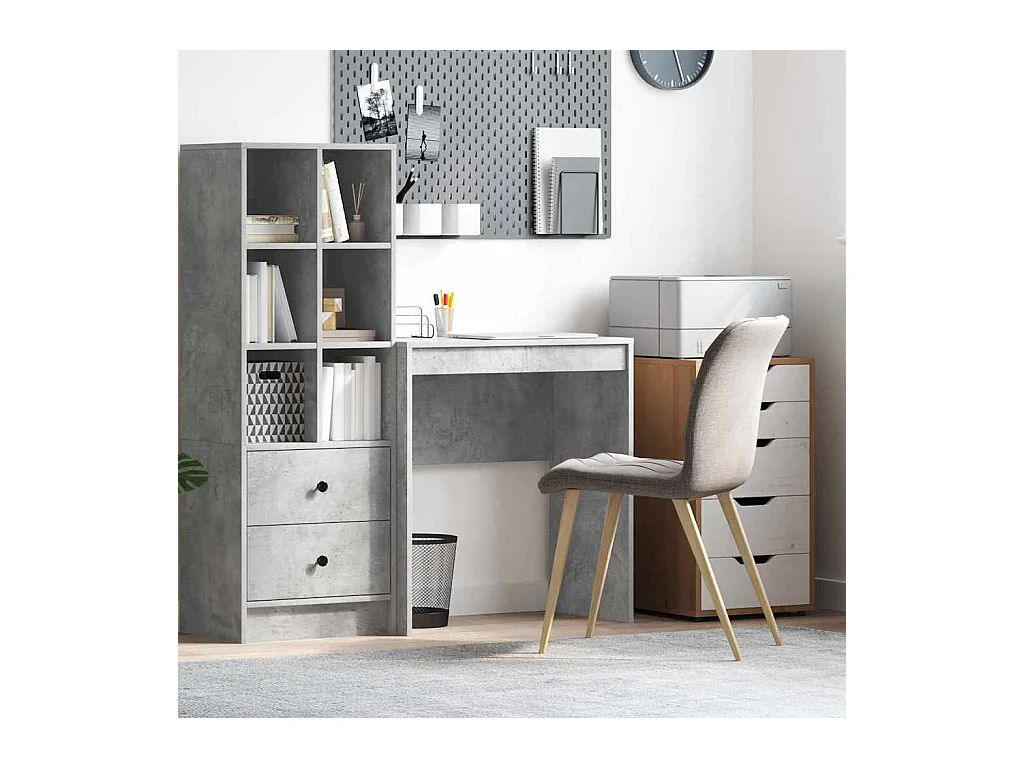 Bureau Gris béton 70 x 40 x 76 cm Bois d'ingénierie