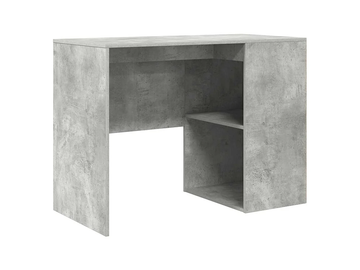 Bureau Gris béton 102 x 50 x 75 cm Bois d'ingénierie