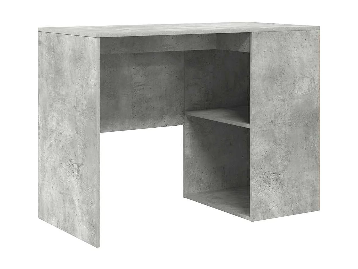 Bureau Gris béton 102 x 50 x 75 cm Bois d'ingénierie