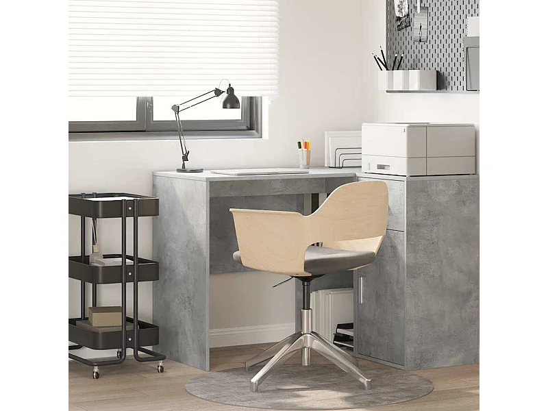 Bureau Gris béton 102 x 50 x 75 cm Bois d'ingénierie