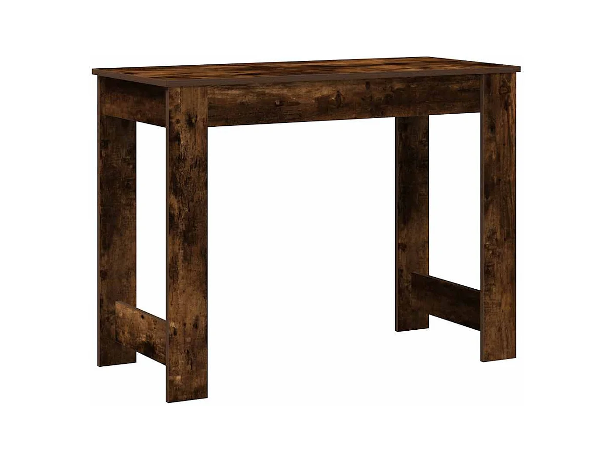 Bureau chêne fumé 100x45x75 cm bois d'ingénierie