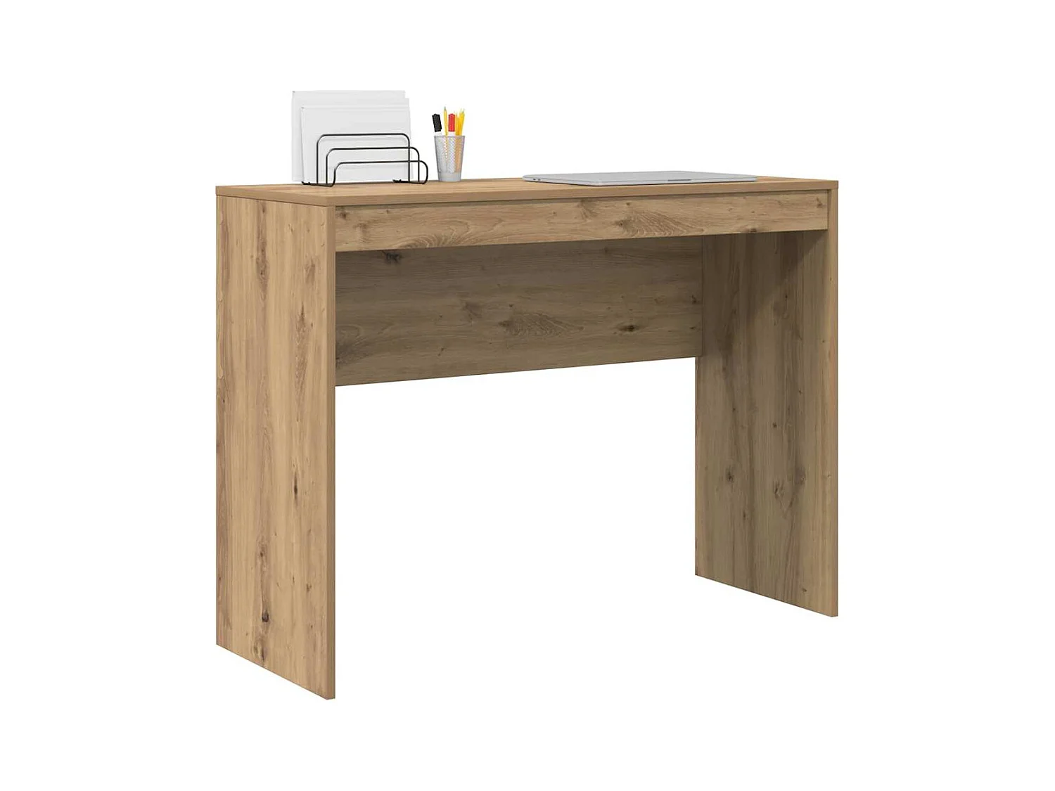 Bureau chêne artisanal 100 x 40 x 76 cm Bois d'ingénierie