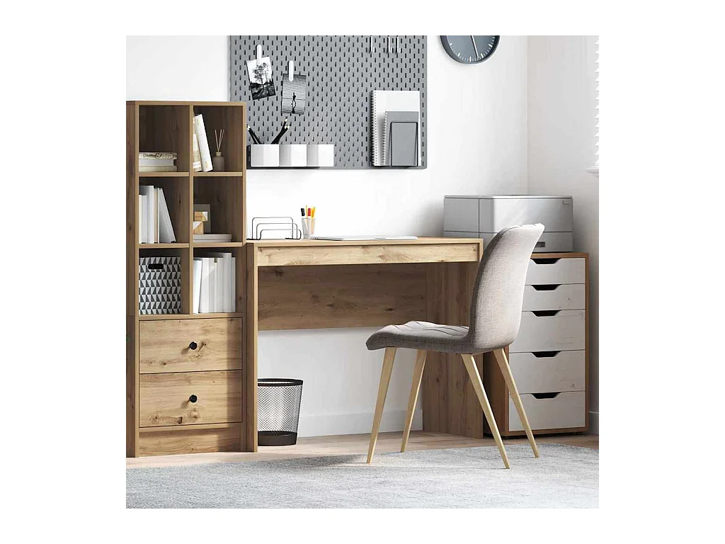 Bureau chêne artisanal 100 x 40 x 76 cm Bois d'ingénierie