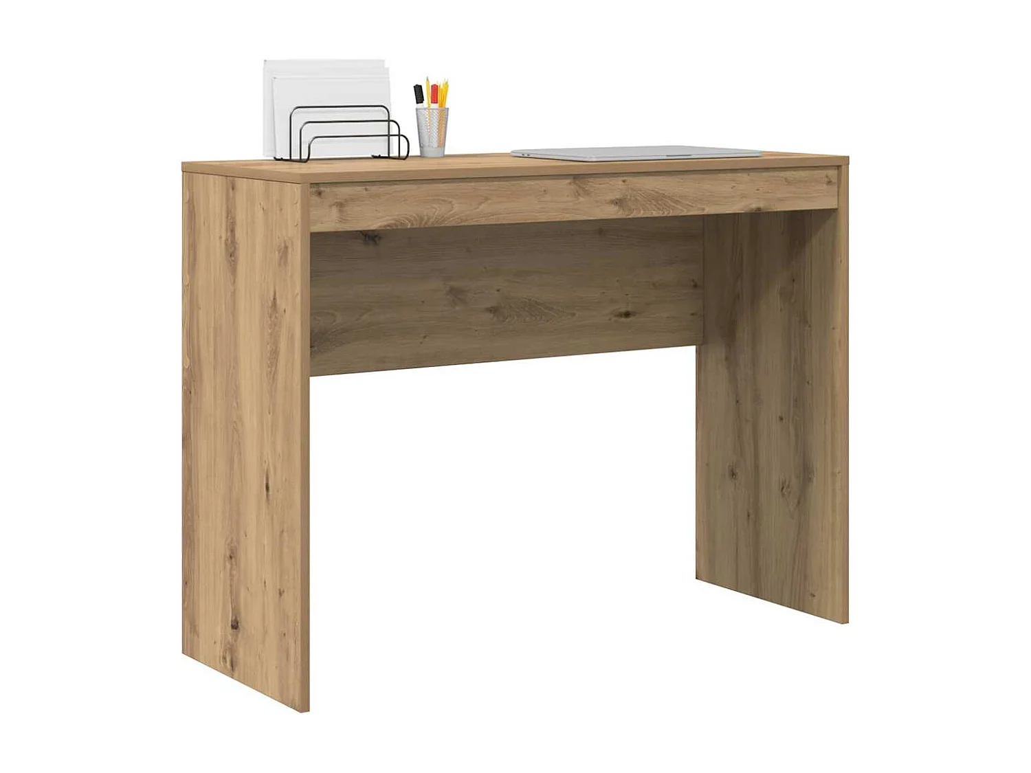 Bureau chêne artisanal 100 x 40 x 76 cm Bois d'ingénierie