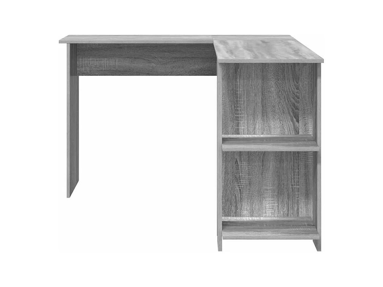 Mesa de Canto com Armazenamento com prateleira Cinza Sonoma