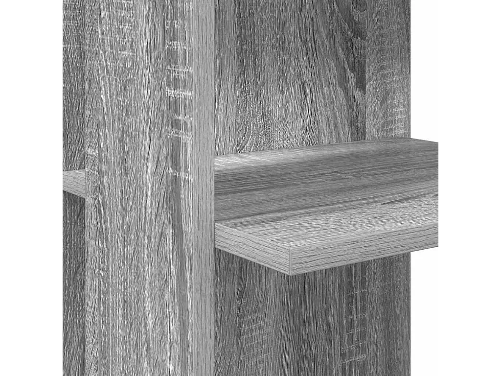 Mesa de Canto com Armazenamento com prateleira Cinza Sonoma