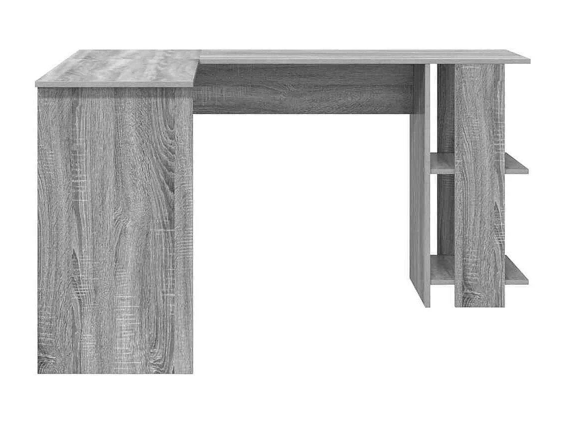 Bureau d'angle avec rangement Gris Sonoma 140 x 113.5 x 75 cm