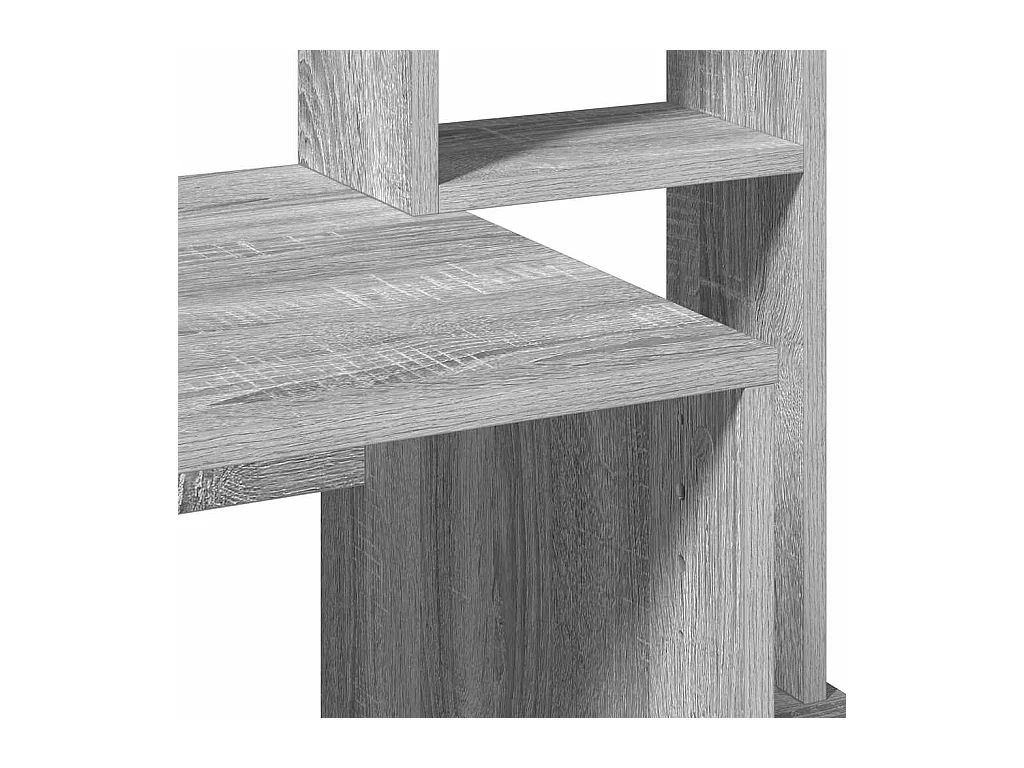 Bureau avec étagères sonoma gris 100x45x140cm bois d'ingénierie